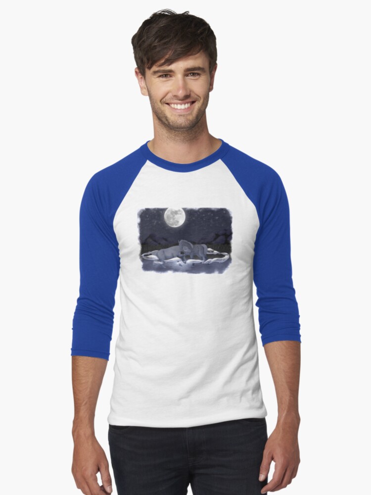 Aperçu 1 sur 3. T-shirt baseball manches ¾ avec l'œuvre Lesbos (Chevaux) créée et vendue par ScotisFr.