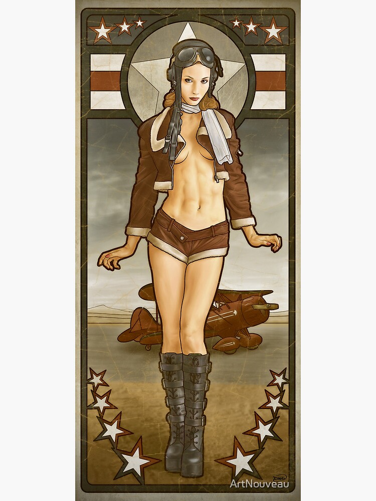 Steampunk Aviation Art Skycaptain: 'Aviatrix' by ArtNouveau