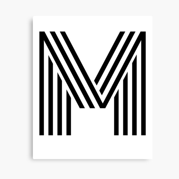 Monogram letter mm logo design canvas prints for the wall • canvas