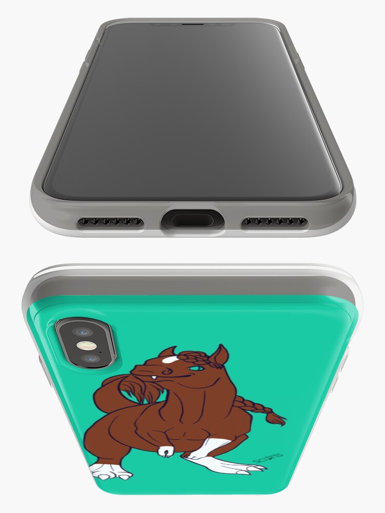 Aperçu 3 sur 5. Coque iPhone avec l'œuvre Tyranotaure alezan créée et vendue par ScotisFr.