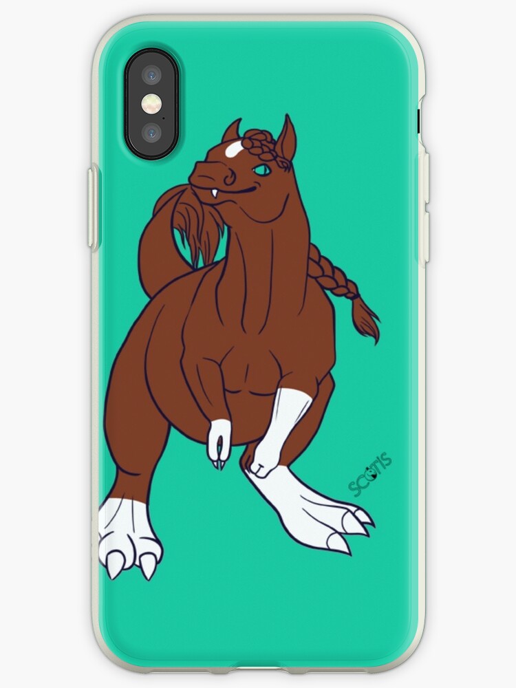 Aperçu 1 sur 5. Coque iPhone avec l'œuvre Tyranotaure alezan créée et vendue par ScotisFr.
