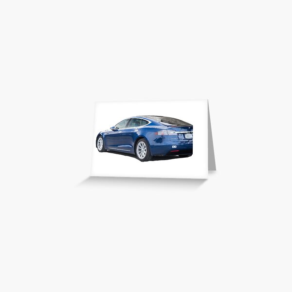 Tesla Model S Oil Painting Greeting Card for Sale by LazarIndustries