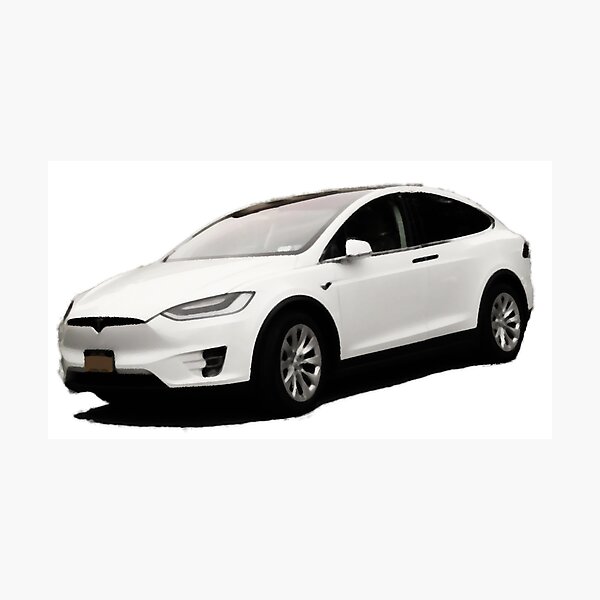 Tesla X Wall Art Redbubble - tesla model s performance low poly roblox