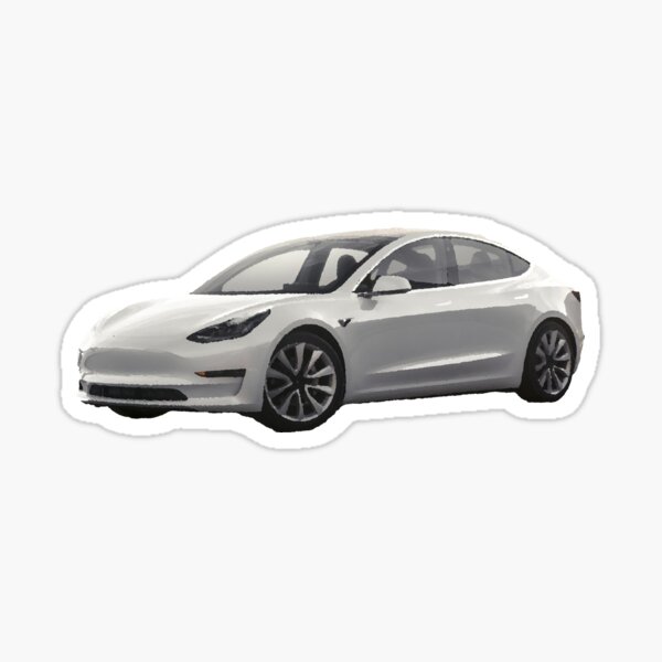 NXCY01 2 x Auto-Aufkleber mit Logo-Aufkleber für vorne und hinten 3D-Aufkleber Farbname: schwarz modifizierte Außendekoration für Tesla Modell 3 Auto-Zubehör