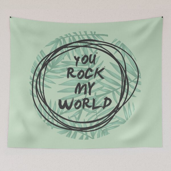 Item preview, You Rock My World! Light Green Vintage - digital paint by Iona Art Digital designed and sold by IonaArtDigital.