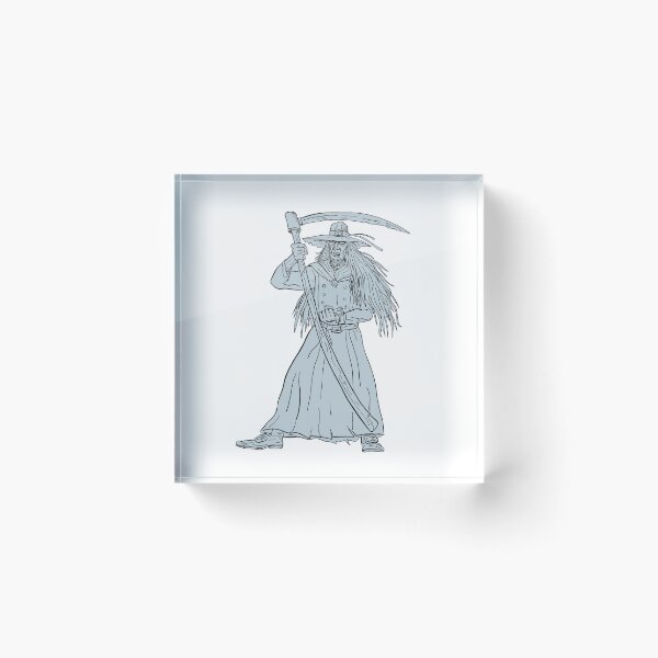 Item preview, Ankou Henchman of Death With Scythe Drawing designed and sold by patrimonio.