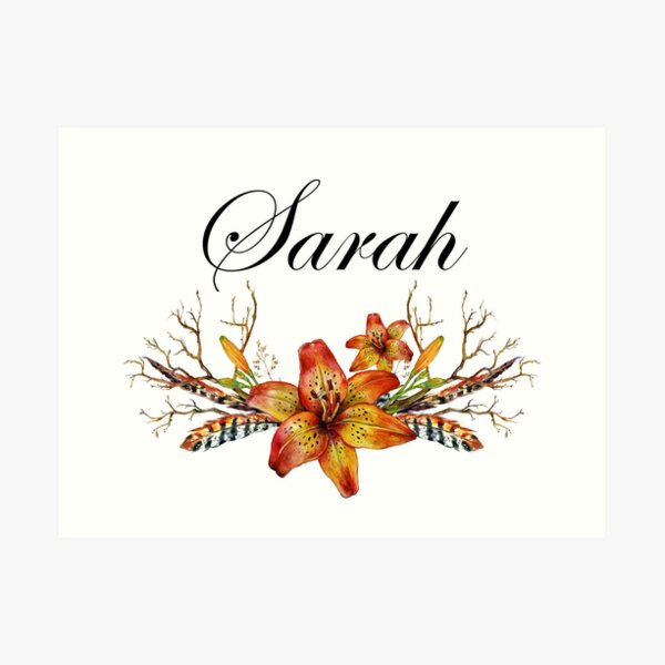 Sarah Name Art Prints Redbubble