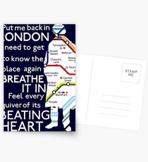 London Underground Map Sherlock Postcards