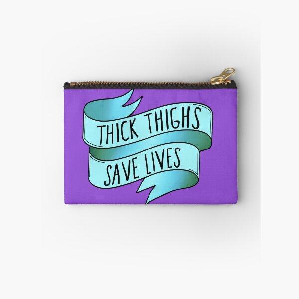 Item preview, Thick Thighs Save Lives Banner - Aqua designed and sold by FerntasticArt.