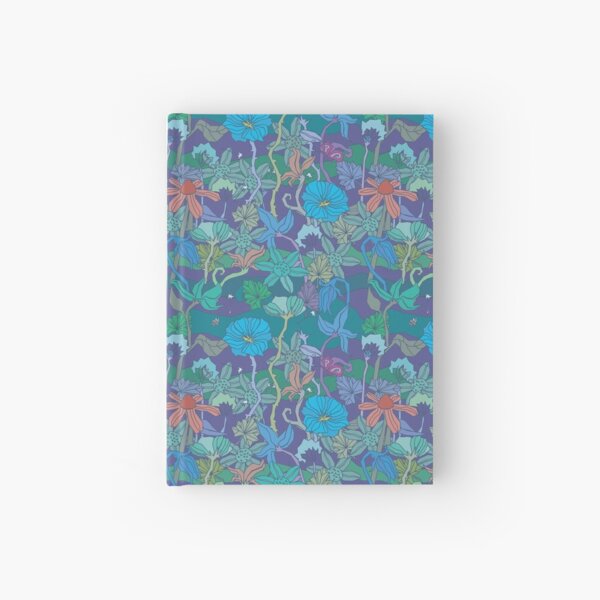 Flower blue Hardcover Journal