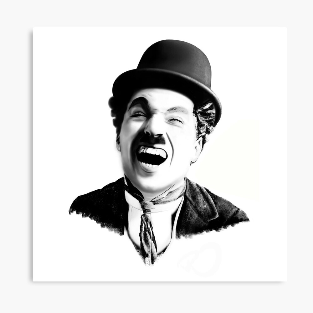 Portrait of Charlie Chaplin Canvas Print