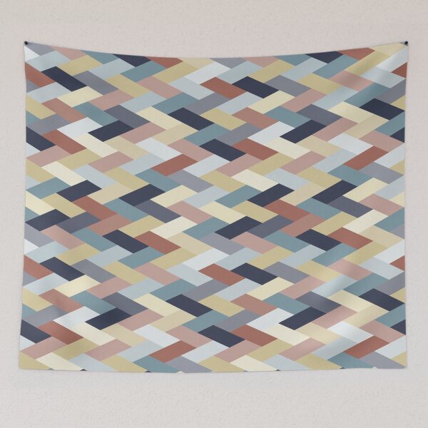 Item preview, Earth Tones and Blues Geometry IB (small pattern) designed and sold by BlertaDK.