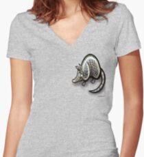 Armadillo Pocket Tee Women's Fitted V-Neck T-Shirt