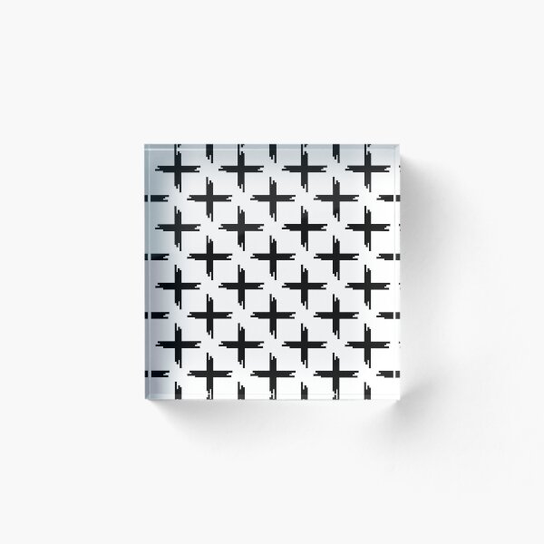 Item preview, Flowing Crosses - Geometric Pattern (Black and White) designed and sold by Mario Patterns.