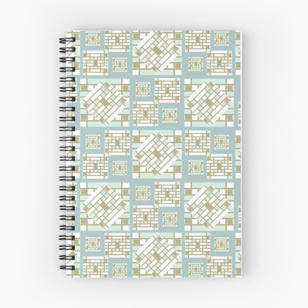 Item preview, Mosaic Pattern 2. mint, green, gold, grey, cubes, decor, art, Redbubble. designed and sold by PrintedDreams.