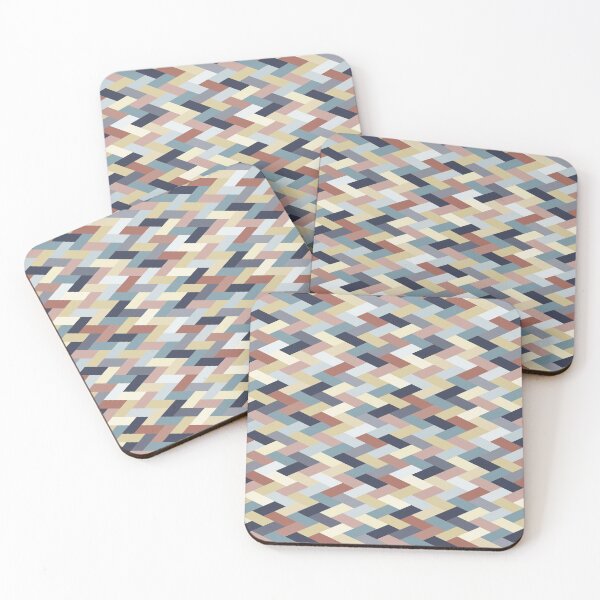 Item preview, Earth Tones and Blues Geometry IB (small pattern) designed and sold by BlertaDK.