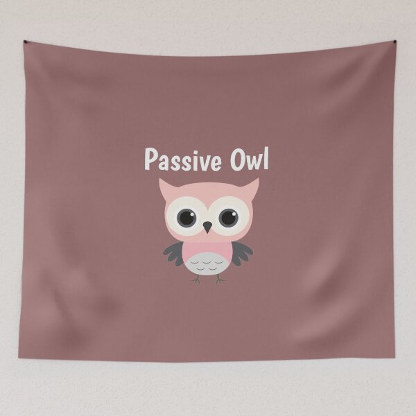 Item preview, passive owl feather flapping owls in pink designed and sold by vibeno1.