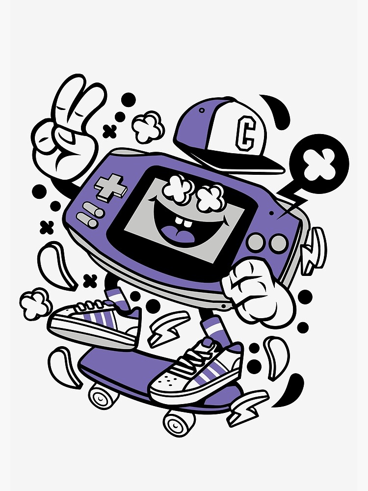 Tarjetas de felicitación «Personaje de dibujos animados de Gamer Skater:  divertidas ilustraciones para los fanáticos de los videojuegos y los  fanáticos de los videojuegos.» de Nickelparis | Redbubble