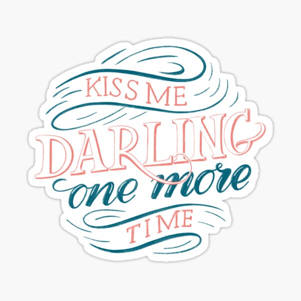 Darling Text Stickers Redbubble