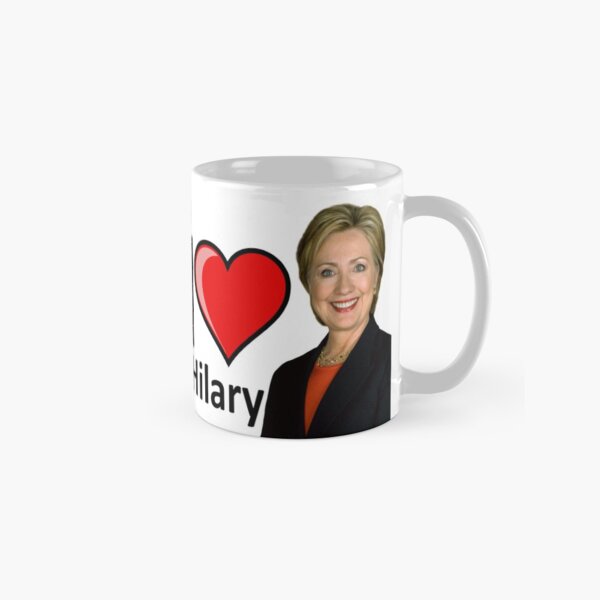 Vista previa del artículo con la obra «Yo amo a hilary clinton», diseñado y vendido por partybitz.