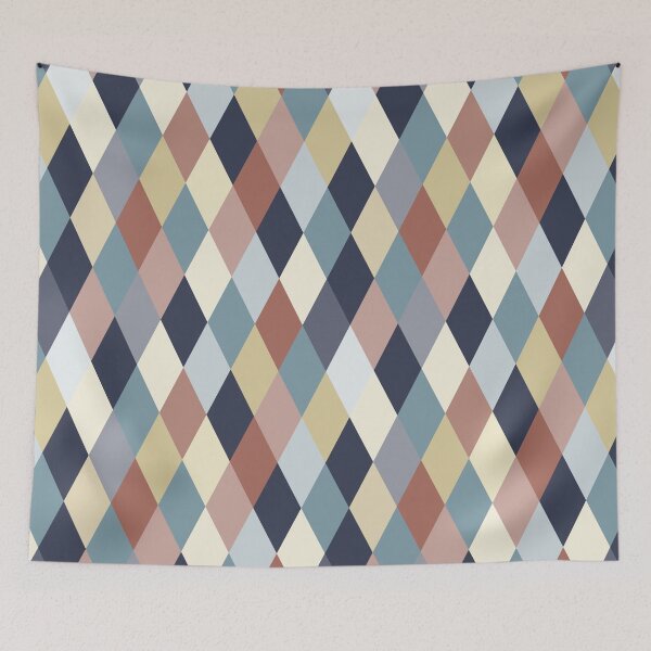 Item preview, Earth Tones and Blues Geometry IIA (small pattern) designed and sold by BlertaDK.