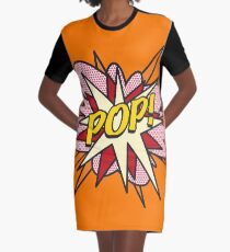 Comic Book Pop Art POP Superhero flash Graphic T-Shirt Dress