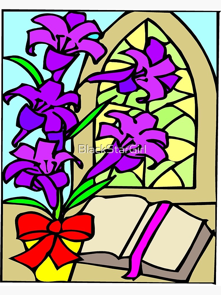 Tarjetas de felicitación «Lirios morados para pascua» de BlackStarGirl |  Redbubble