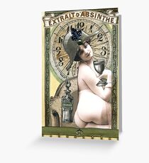 Absinthe Cocktail Greeting Card