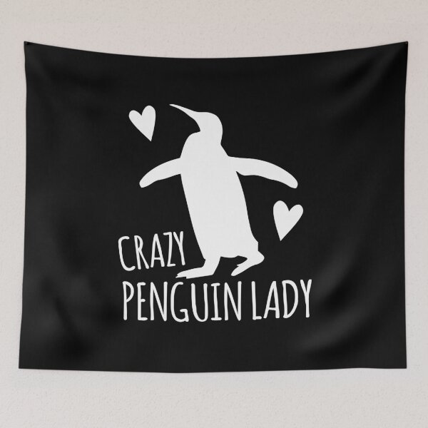Item preview, Crazy penguins lady (Emperor penguin in white) designed and sold by jazzydevil.