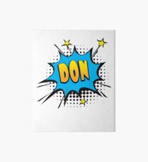 Comic book speech bubble font first name Don Art Board