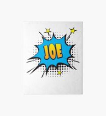 Comic book speech bubble font first name Joe Art Board