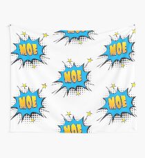 Comic book speech bubble font first name Moe Wall Tapestry