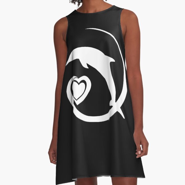 Artikel-Vorschau von Delfin springt über Herz Bild Silhouette Liebe, designt und verkauft von dm4design.