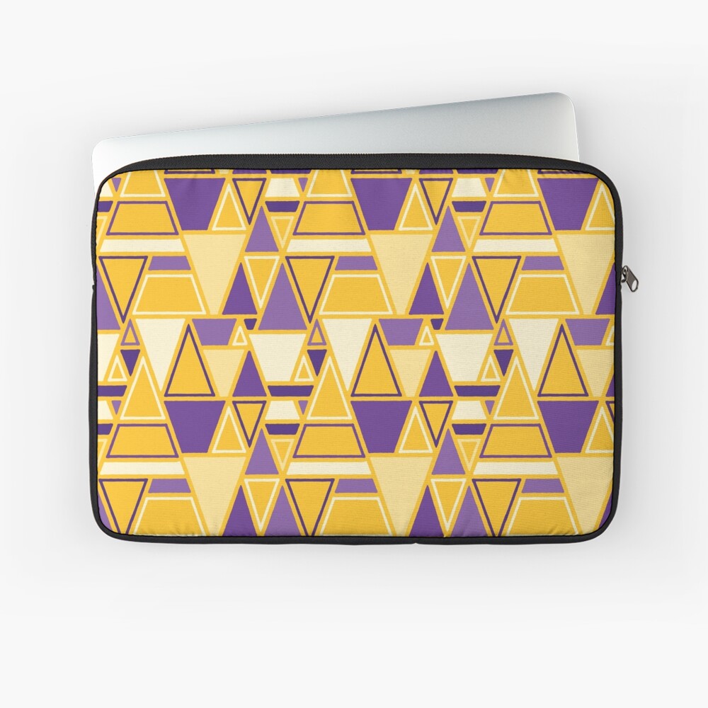 Angular - Geometric Pattern (Purple and Yellow) Laptop Sleeve