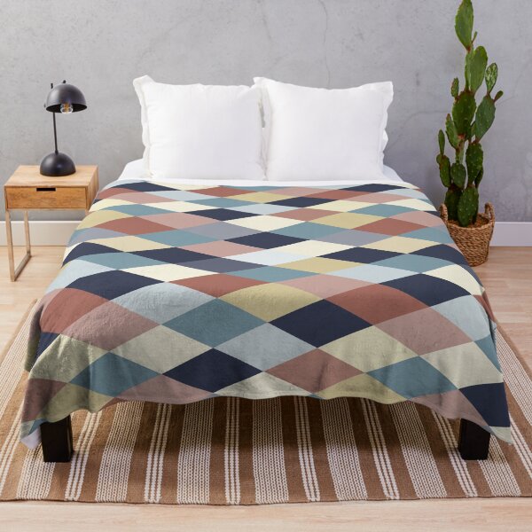 Item preview, Earth Tones and Blues Geometry IIB (small pattern) designed and sold by BlertaDK.
