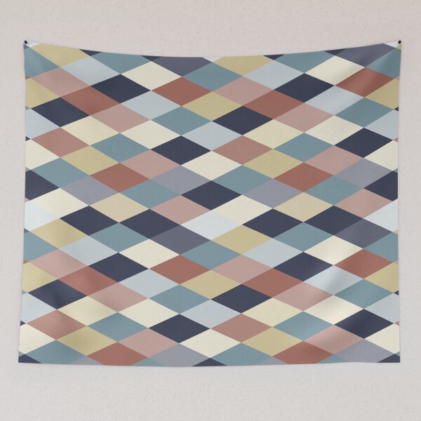 Item preview, Earth Tones and Blues Geometry IIB (small pattern) designed and sold by BlertaDK.