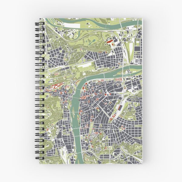 Item preview, Prague map engraving designed and sold by PlanosUrbanos.