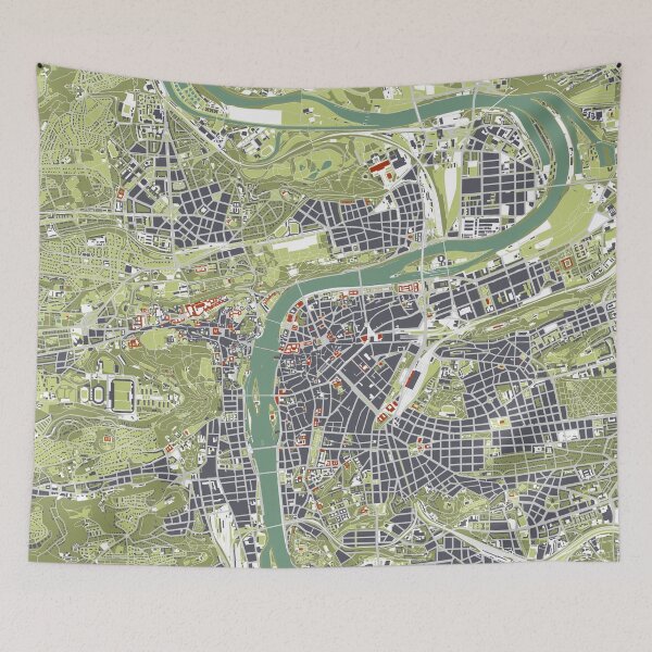 Item preview, Prague map engraving designed and sold by PlanosUrbanos.