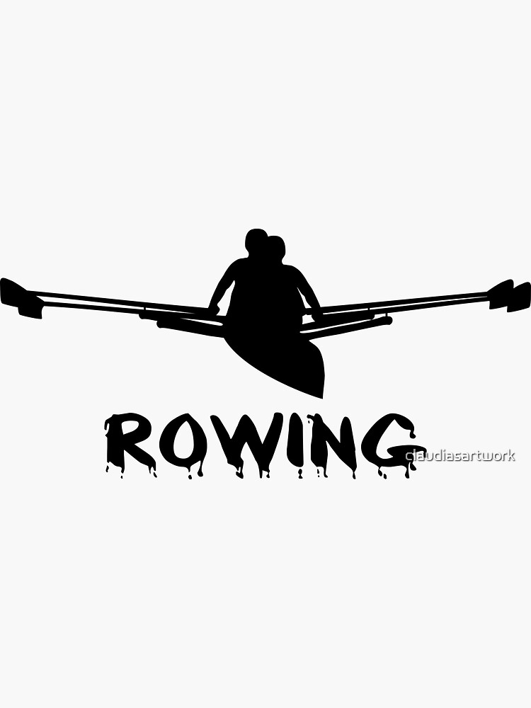 "Rowing, Crew" Sticker for Sale by claudiasartwork Redbubble