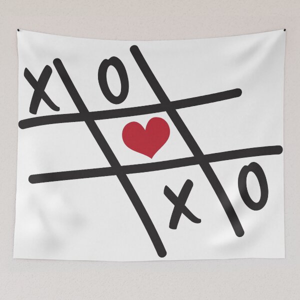 Item preview, Tic Tac Toe XOXO Red heart designed and sold by sigdesign.