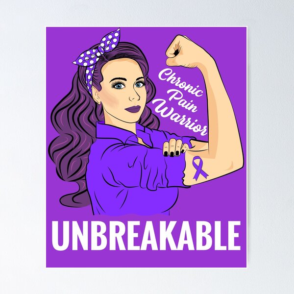 Item preview, Chronic Pain Awareness CPS Warrior Unbreakable Syndrome designed and sold by ZNOVANNA.