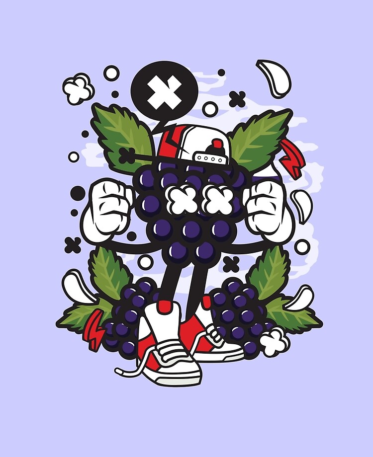 Grape Cartoon Character - Fun illustration for people who like things a little healthy and crazy! Grape Cartoon Character - Fun illustration for people who like things a little healthy and crazy!