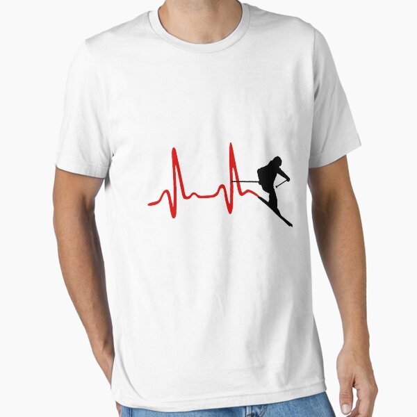 Item preview, Ski, Skiing Heartbeat designed and sold by claudiasartwork.