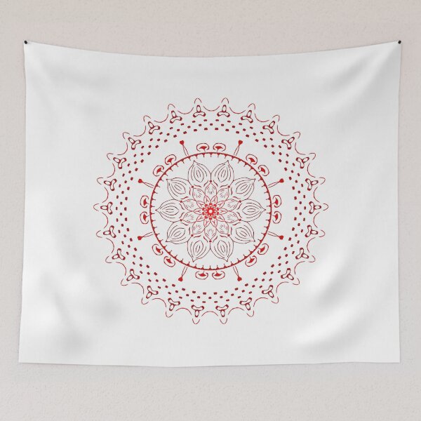 Item preview, Mandala drawn in reddish tones designed and sold by Javier Narváez Solarte.