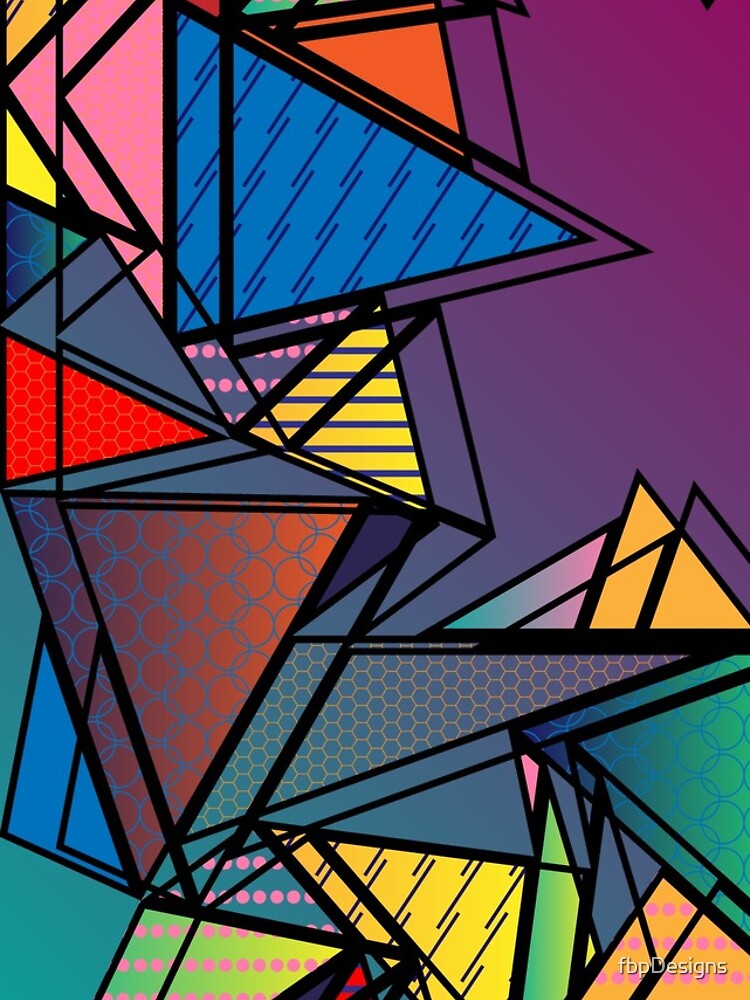 Thumbnail 4 of 4, iPhone Case, Abstract triangles designed and sold by fbpDesigns.