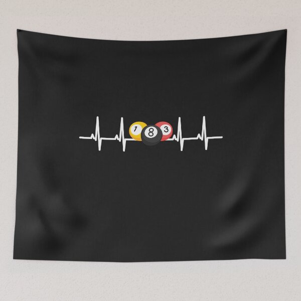 Item preview, Billiards billiard balls ECG heartbeat heart rate designed and sold by dm4design.