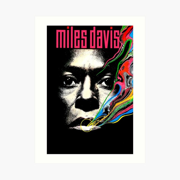 Miles Vintage Davis Concert Retro Art Print