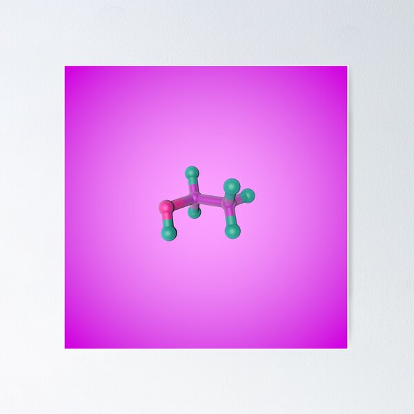 Item preview, Molecular structure of ethanol, drinking alcohol designed and sold by MarynaOlyak.