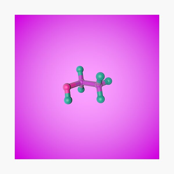 Item preview, Molecular structure of ethanol, drinking alcohol designed and sold by MarynaOlyak.