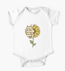 Social worker sunflower respect gift Short Sleeve Baby One-Piece
